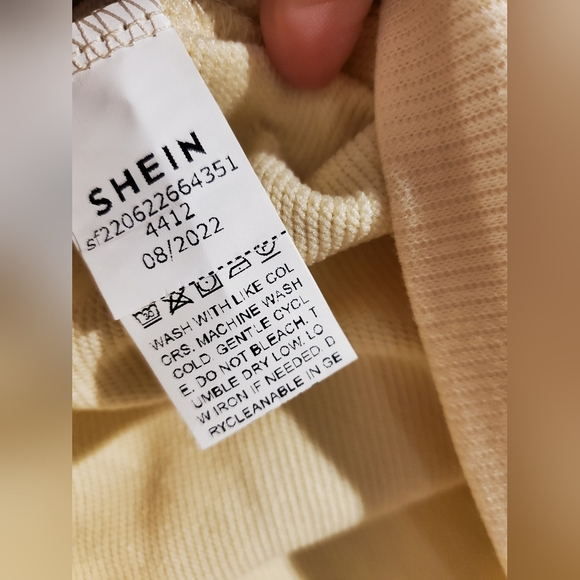 Womens Shein Curve Coffee Themed Pullover Sweatshirt Beige OXL - Picture 5 of 5